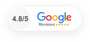 Google Reviews rating badge: 4.8 out of 5